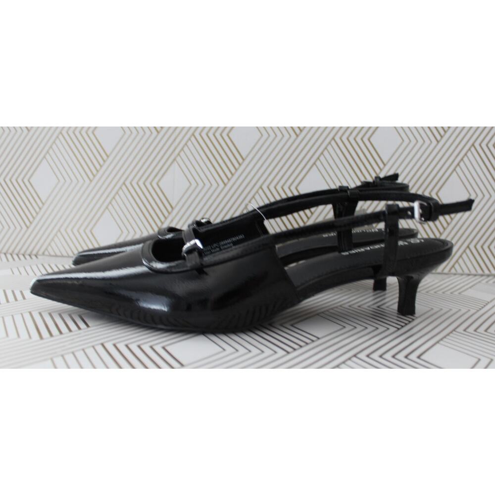 No Boundaries Womens Kitten Heel Slingbacks Black Size 9.5 New - Picture 3 of 8